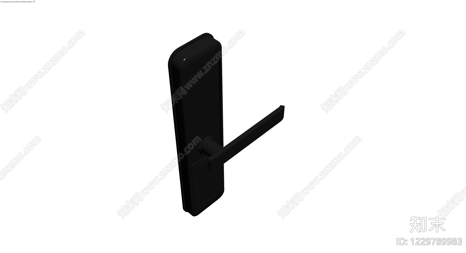 黑色智能门锁3D模型下载【ID:1229789983】