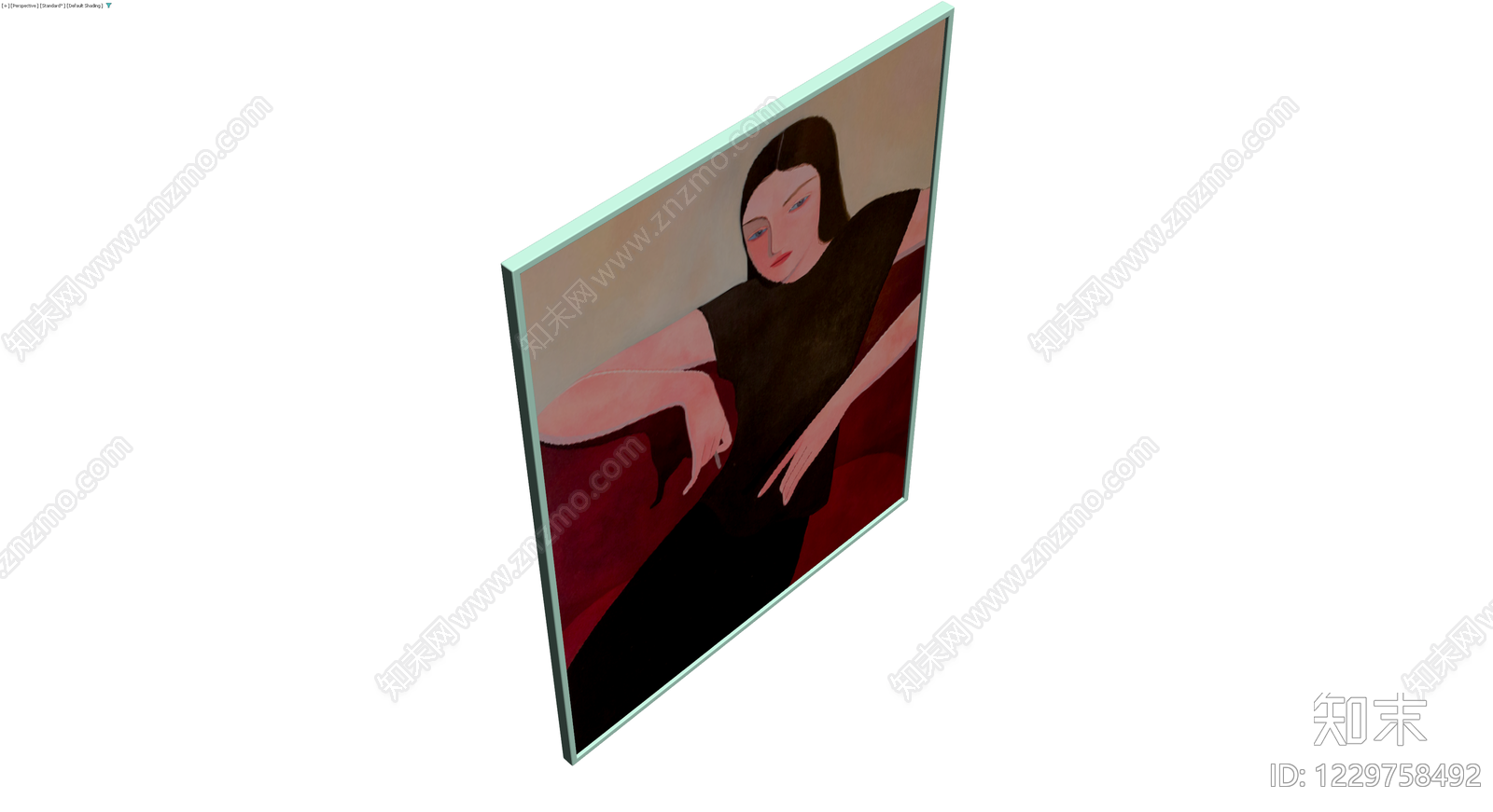 带框人物装饰画3D模型下载【ID:1229758492】