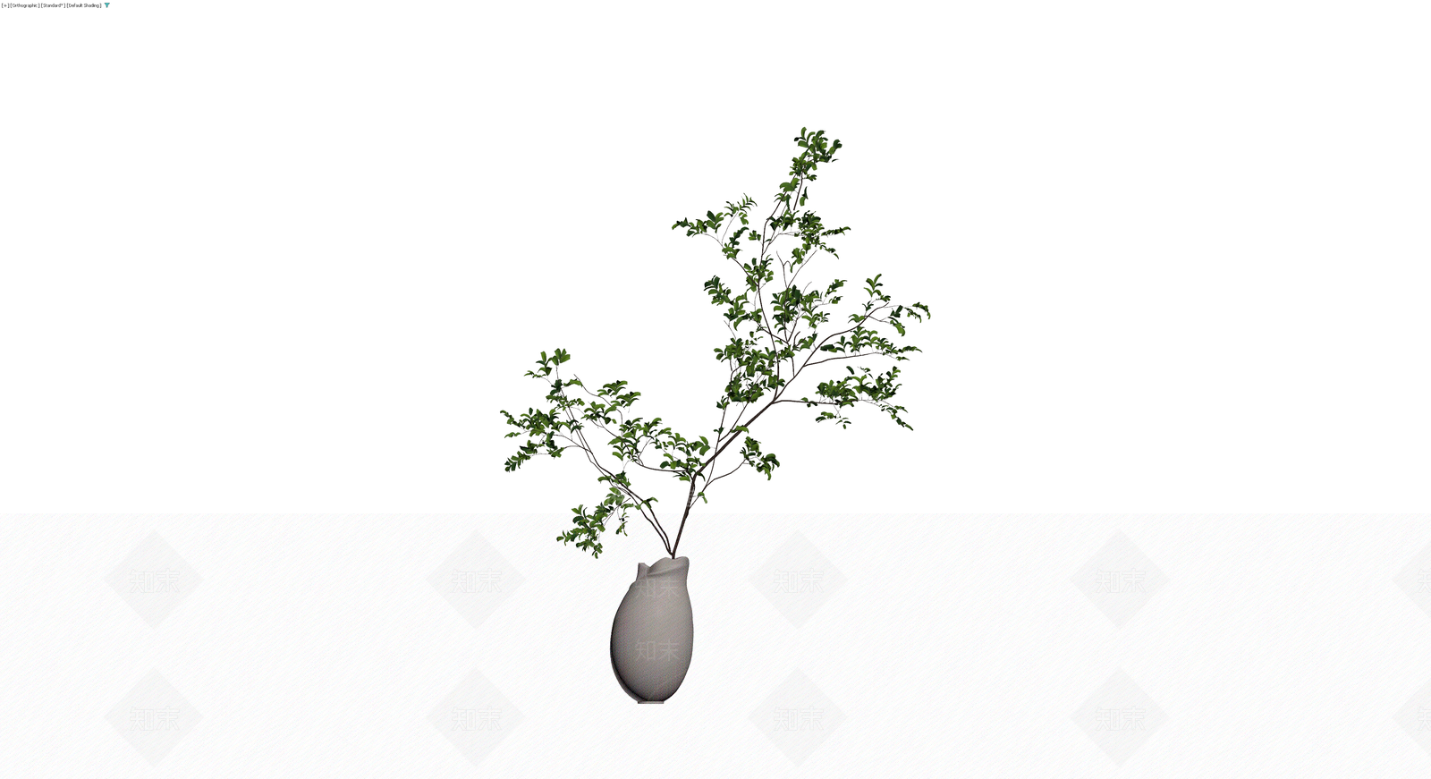 灰模盆栽绿植组合3D模型下载【ID:1230343719】