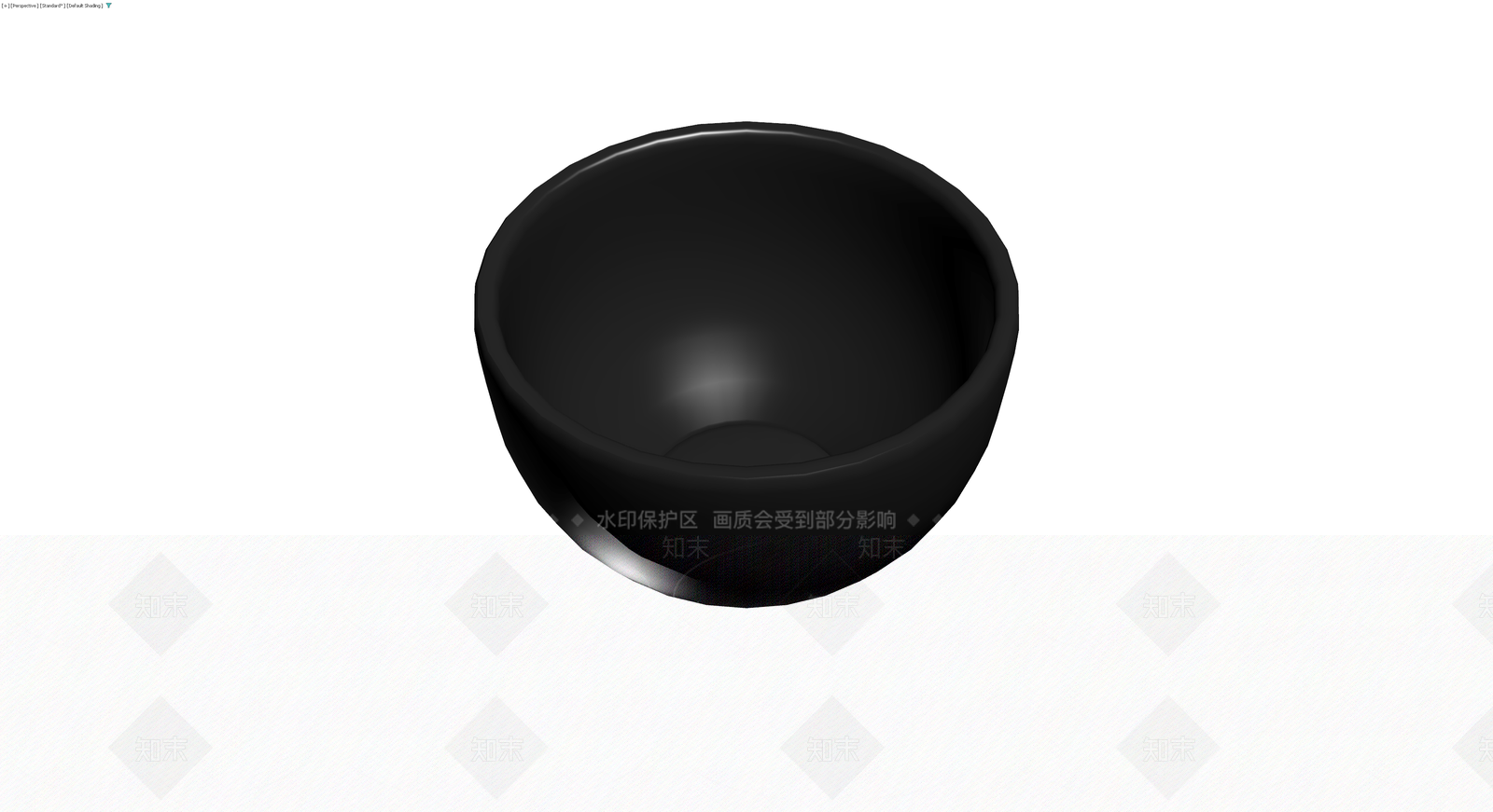 黑色哑光碗3D模型下载【ID:1230561400】