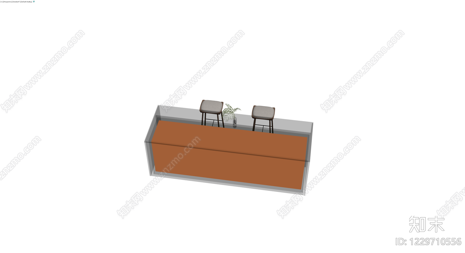 吧台与高脚凳组合3D模型下载【ID:1229710556】