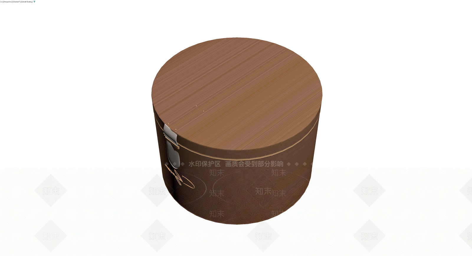 棕色圆柱礼盒3D模型下载【ID:1230701806】