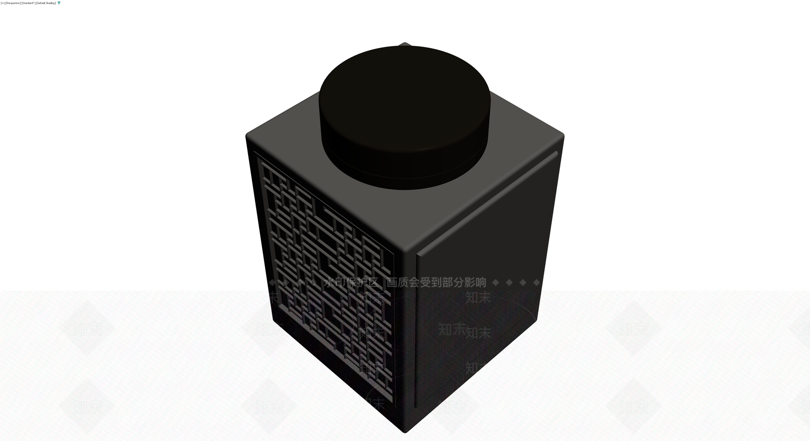 黑色方形格栅音箱3D模型下载【ID:1230395481】