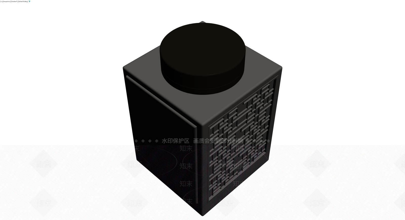 黑色方形格栅音箱3D模型下载【ID:1230395481】