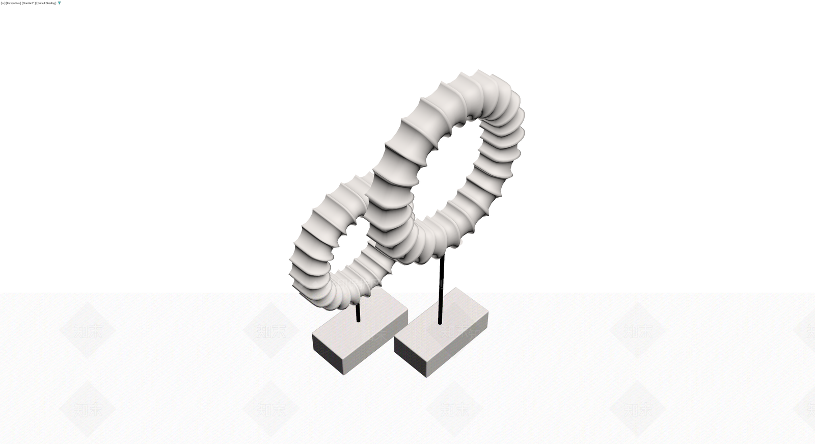 双环雕塑摆件3D模型下载【ID:1229855449】