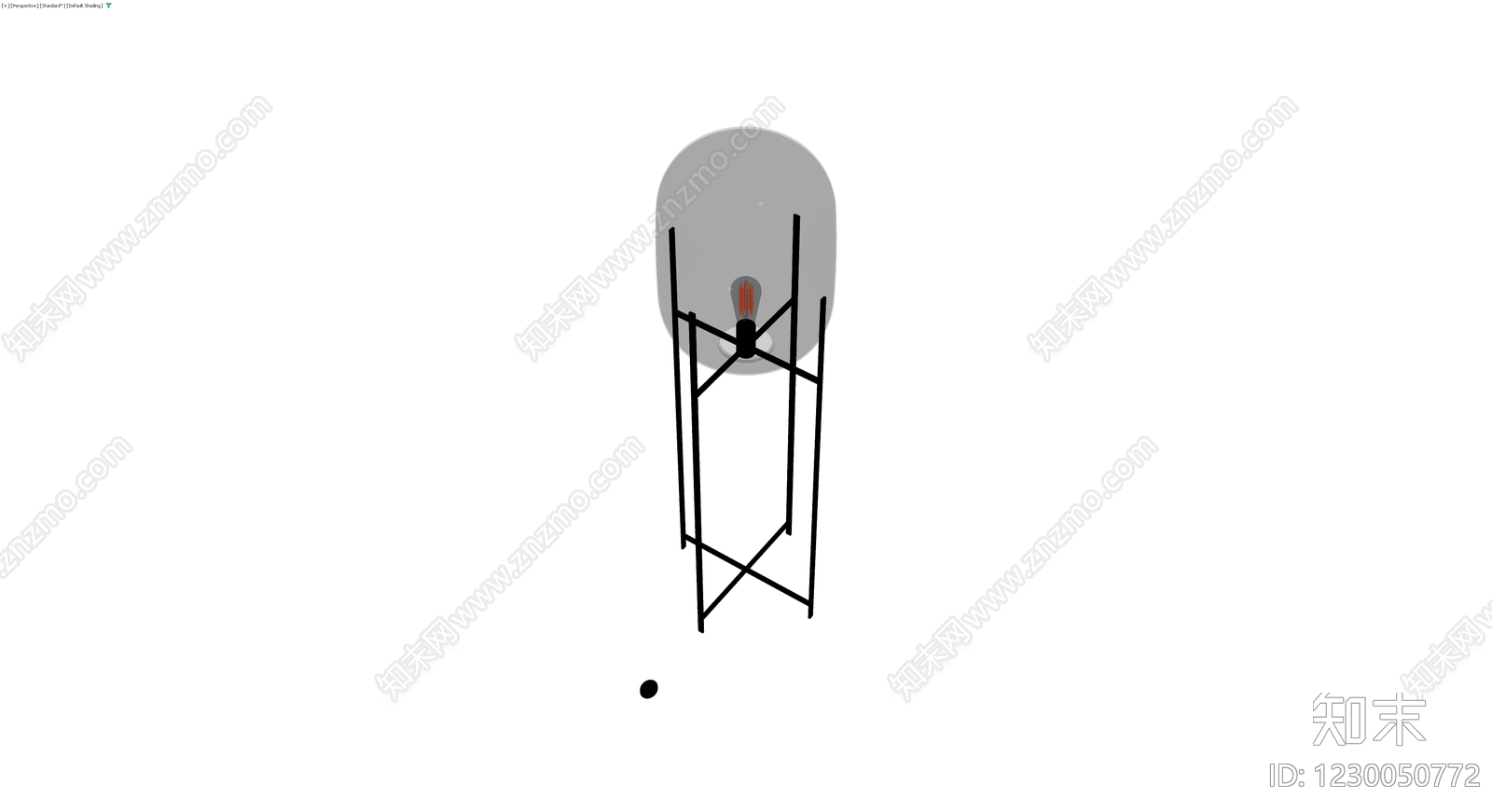 复古落地灯（含灯罩）3D模型下载【ID:1230050772】