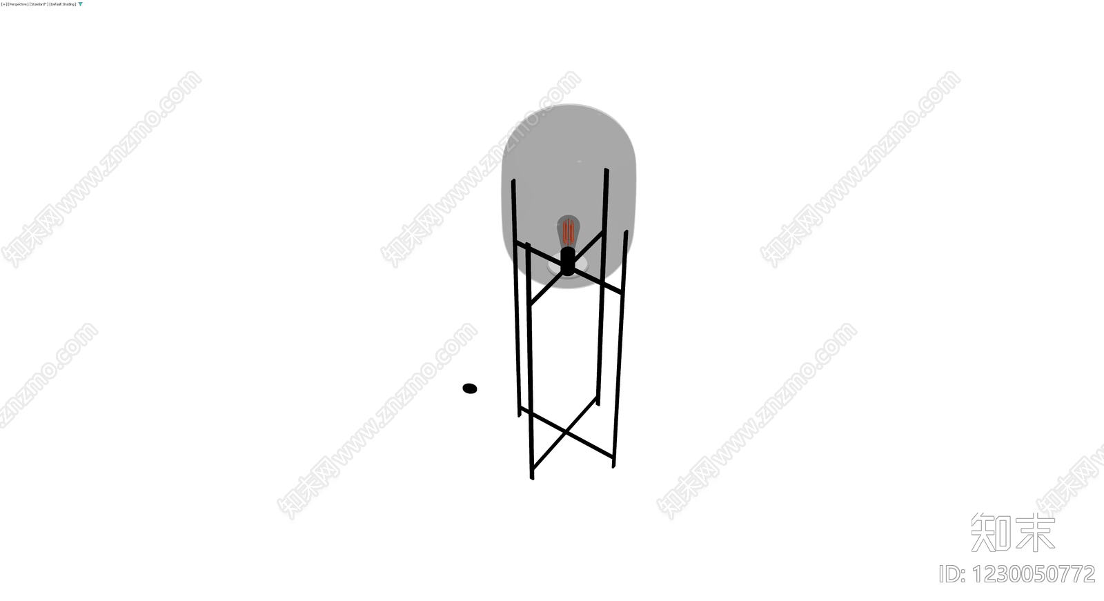 复古落地灯（含灯罩）3D模型下载【ID:1230050772】