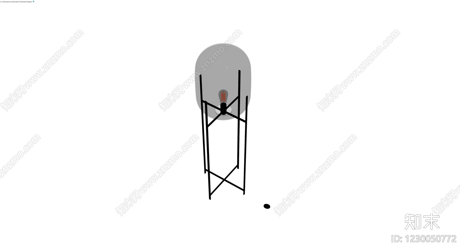 复古落地灯（含灯罩）3D模型下载【ID:1230050772】
