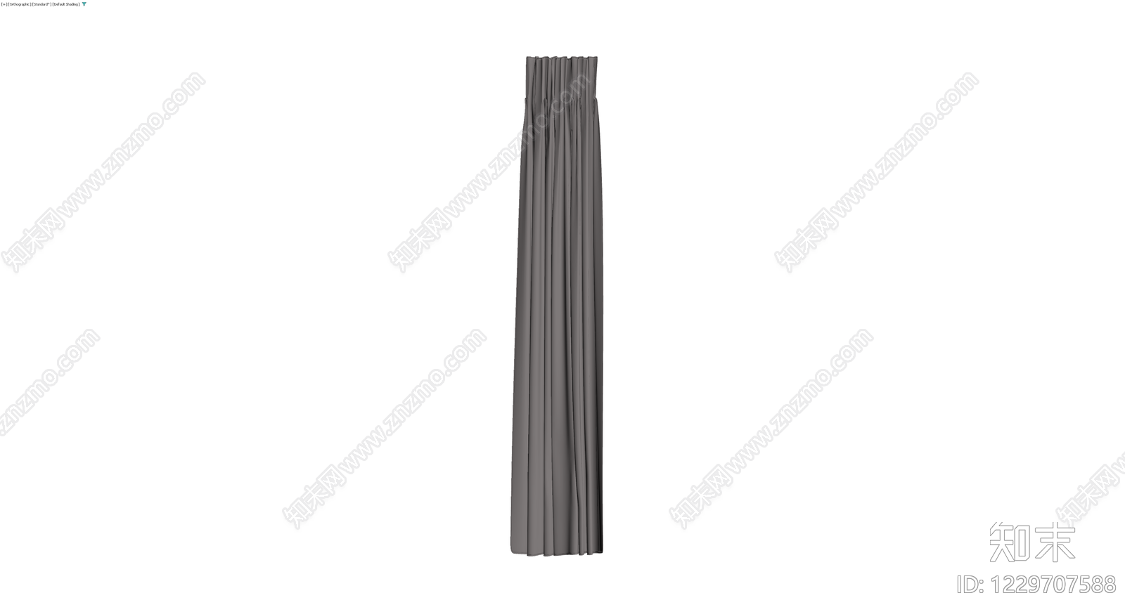 垂感褶皱窗帘3D模型下载【ID:1229707588】