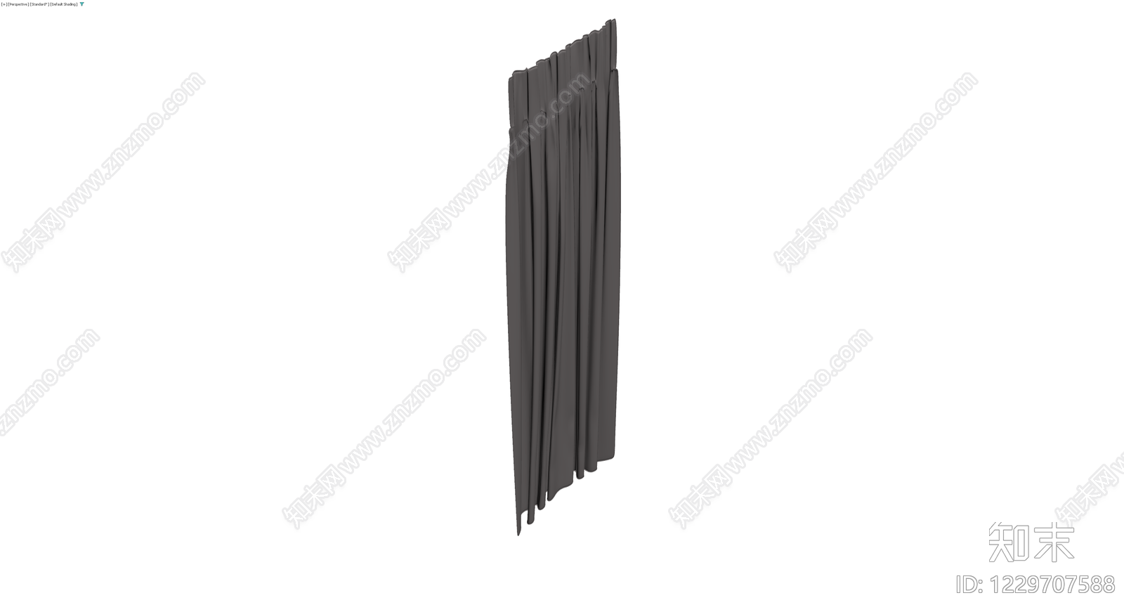 垂感褶皱窗帘3D模型下载【ID:1229707588】