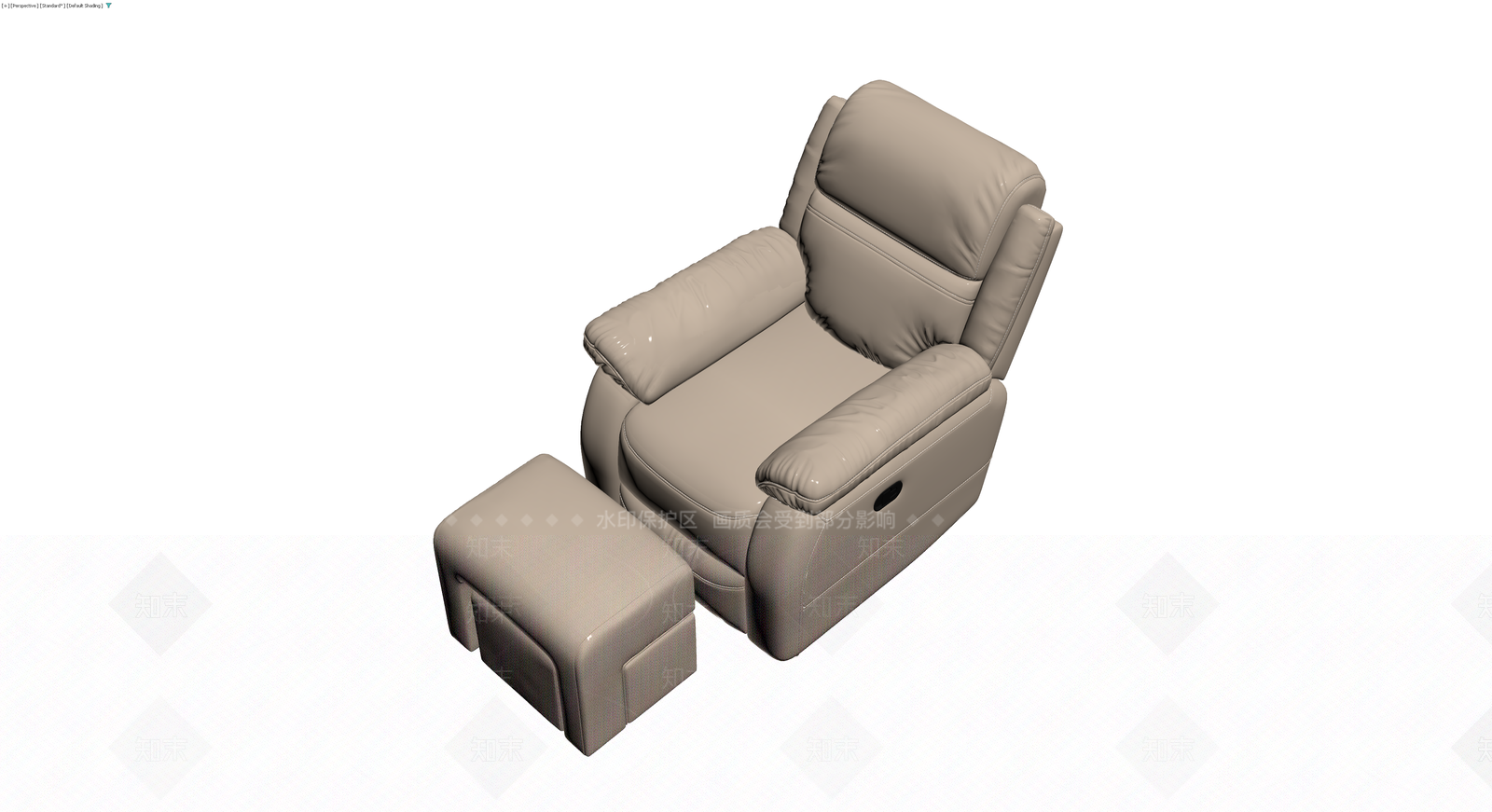 米色单人电动沙发3D模型下载【ID:1230346539】