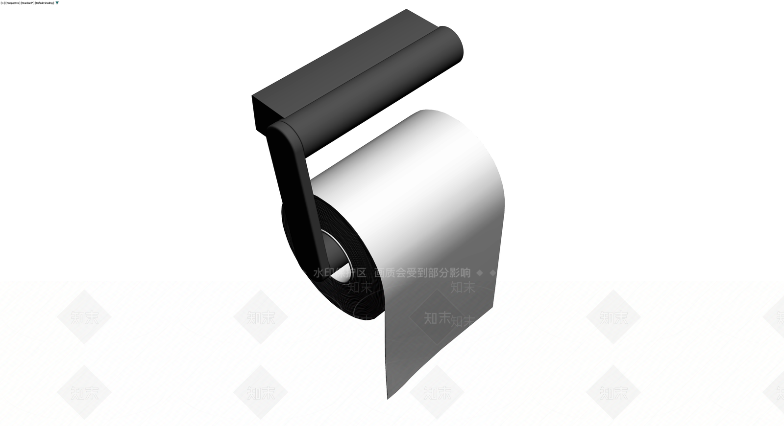 现代风格黑色卷纸架3D模型下载【ID:1230573357】
