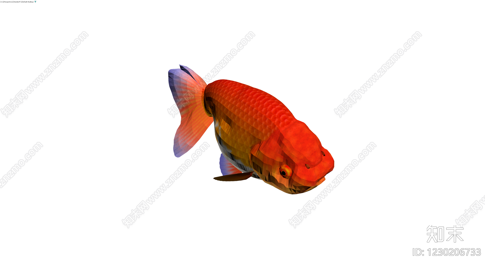 低多边形金鱼模型3D模型下载【ID:1230206733】