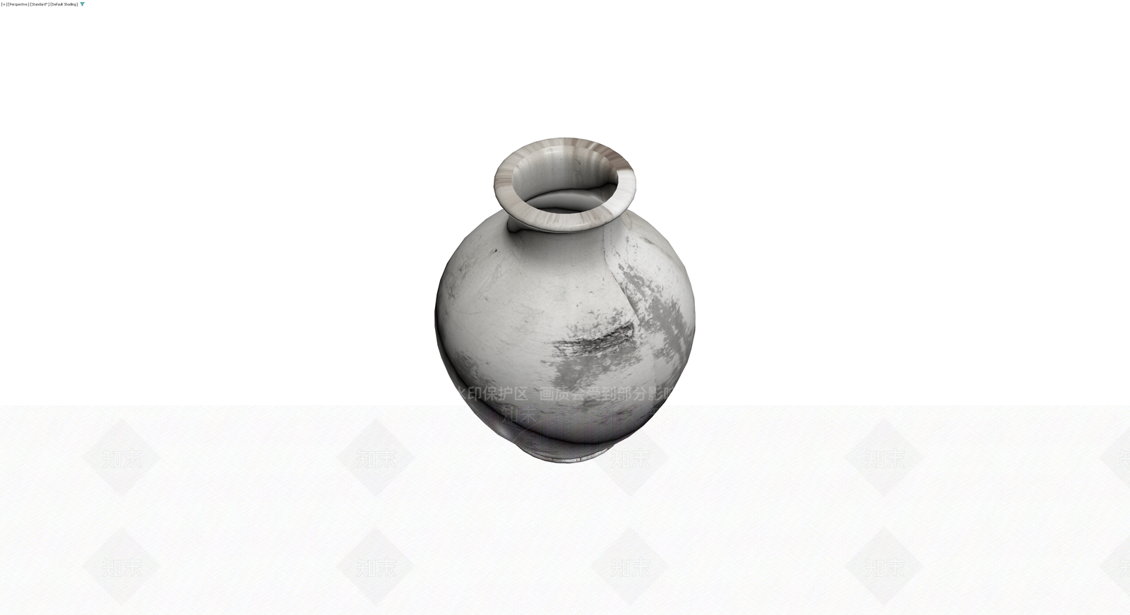 古朴造型白瓷花瓶3D模型下载【ID:1230632411】