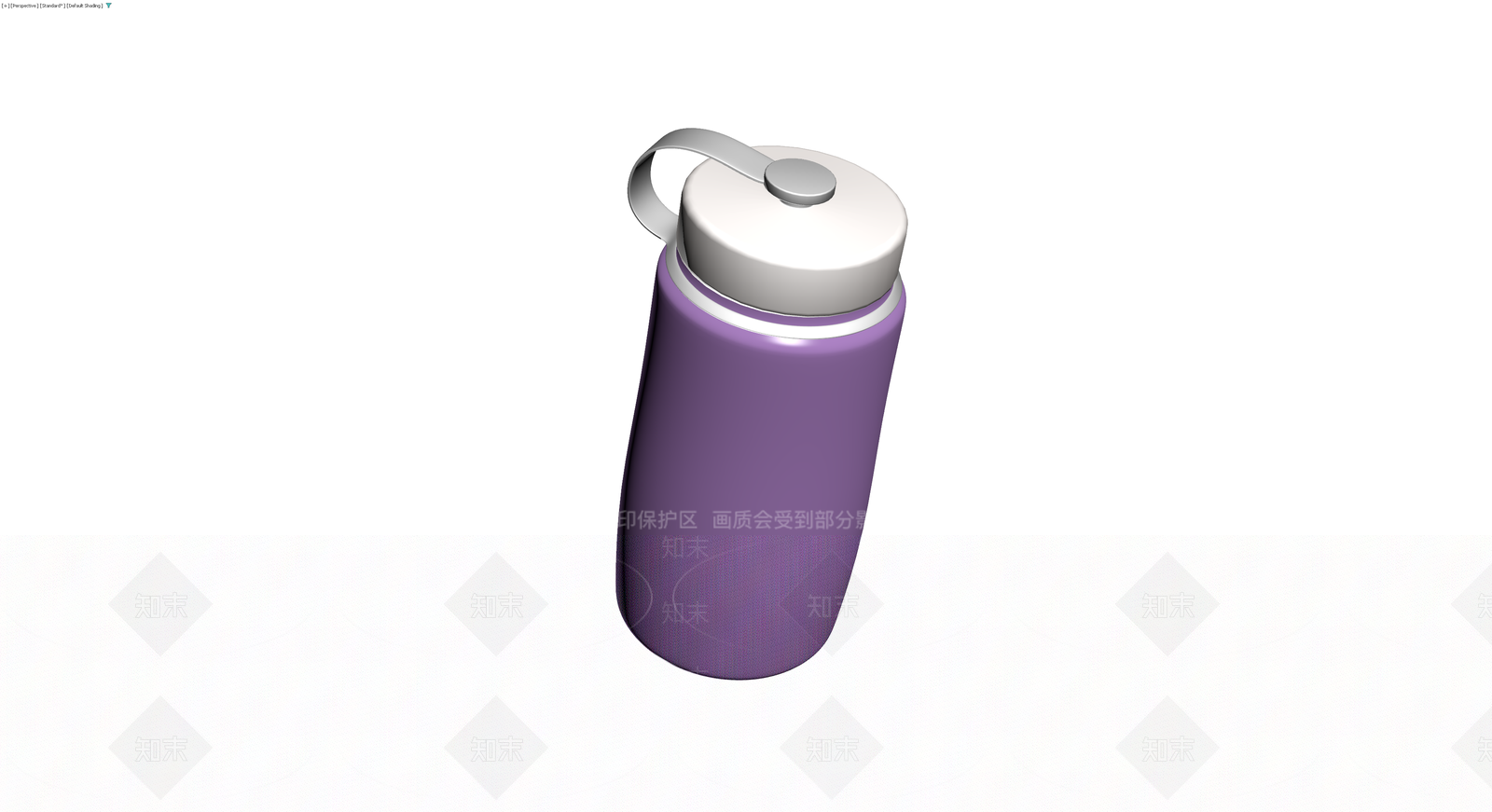 紫身白盖运动水壶3D模型下载【ID:1229995490】