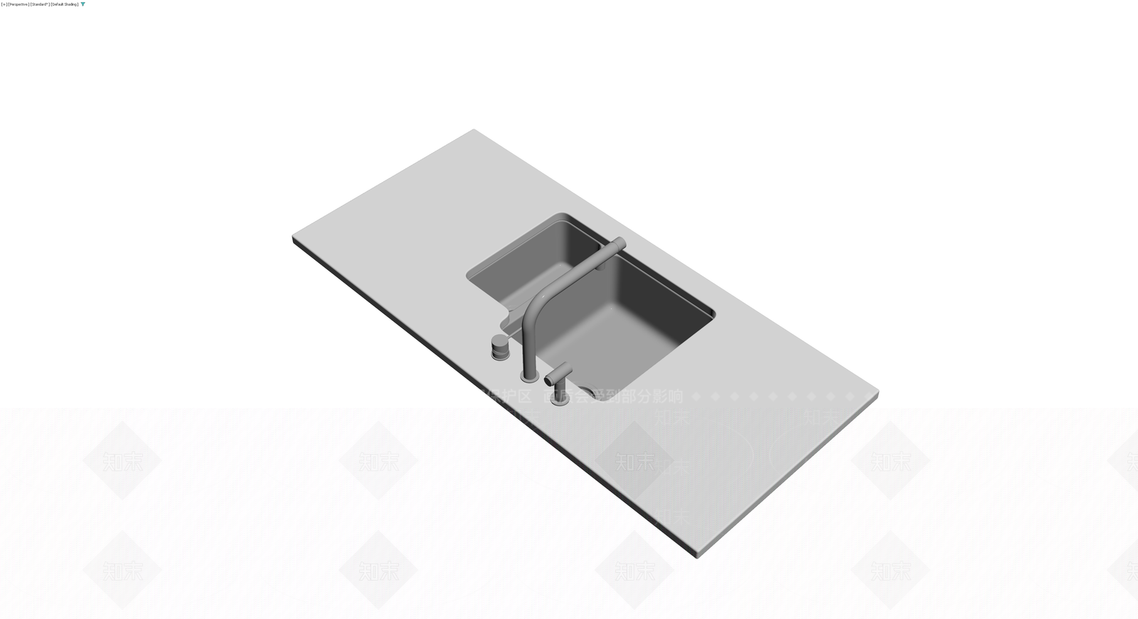 双槽厨房水槽组件3D模型下载【ID:1230318609】