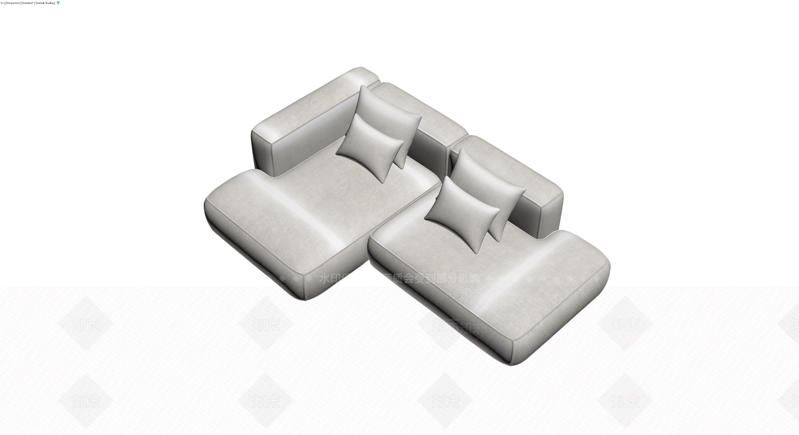 现代布艺组合沙发3D模型下载【ID:1230663048】