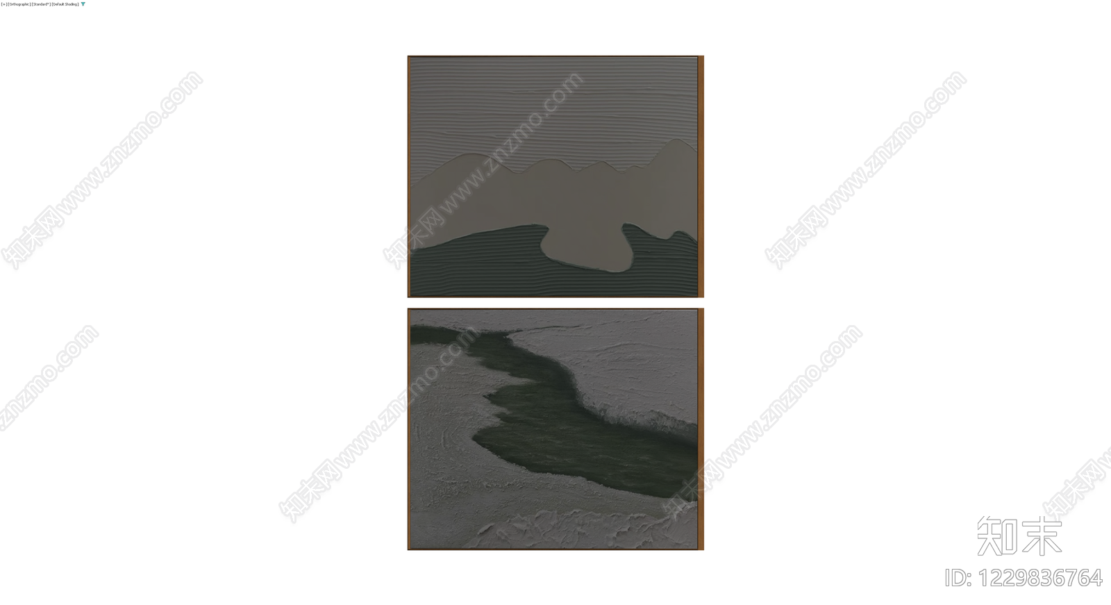 抽象装饰挂画组合3D模型下载【ID:1229836764】