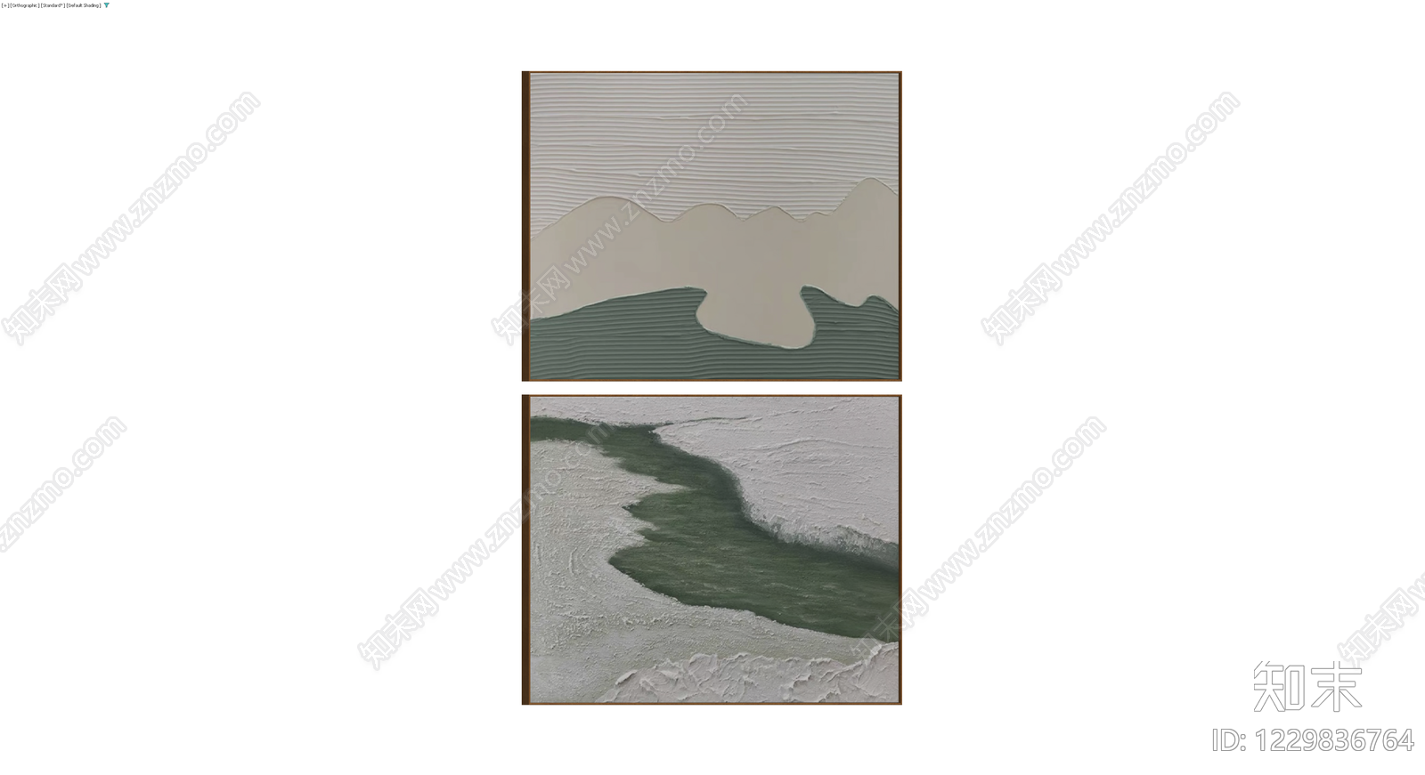 抽象装饰挂画组合3D模型下载【ID:1229836764】