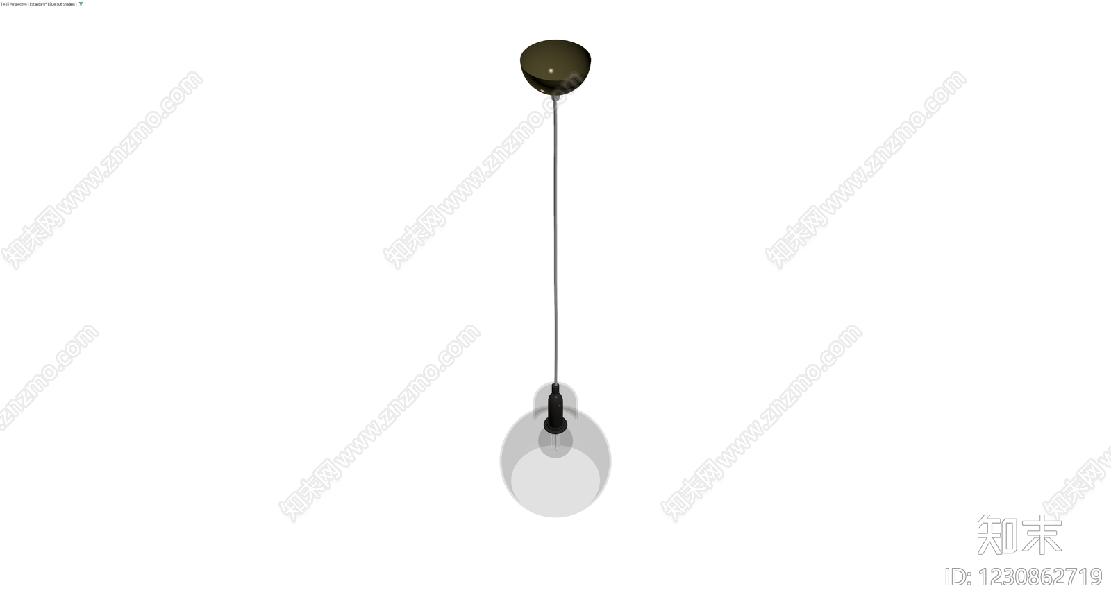 黑色长柄吊灯模型3D模型下载【ID:1230862719】