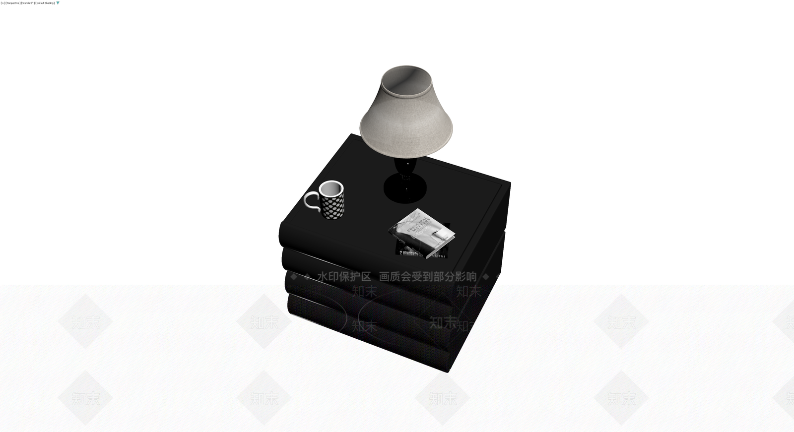 黑色床头柜组合模型3D模型下载【ID:1230165930】