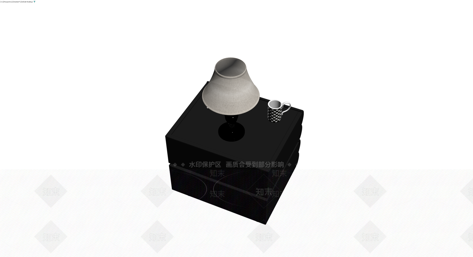 黑色床头柜组合模型3D模型下载【ID:1230165930】