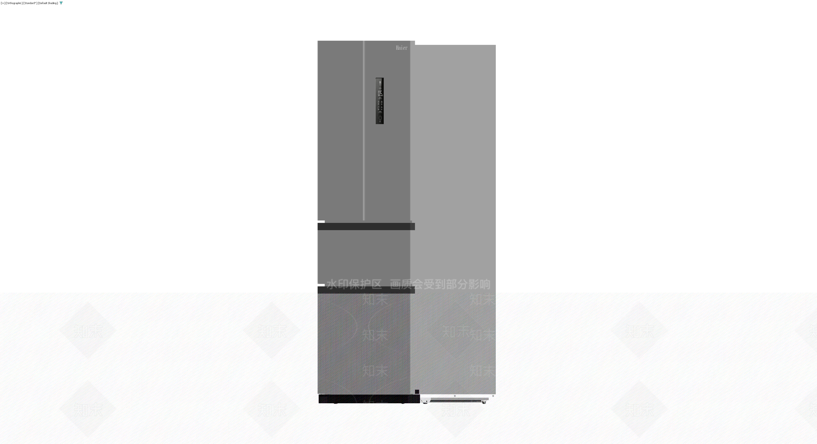 海尔灰色多门冰箱模型3D模型下载【ID:1230186923】