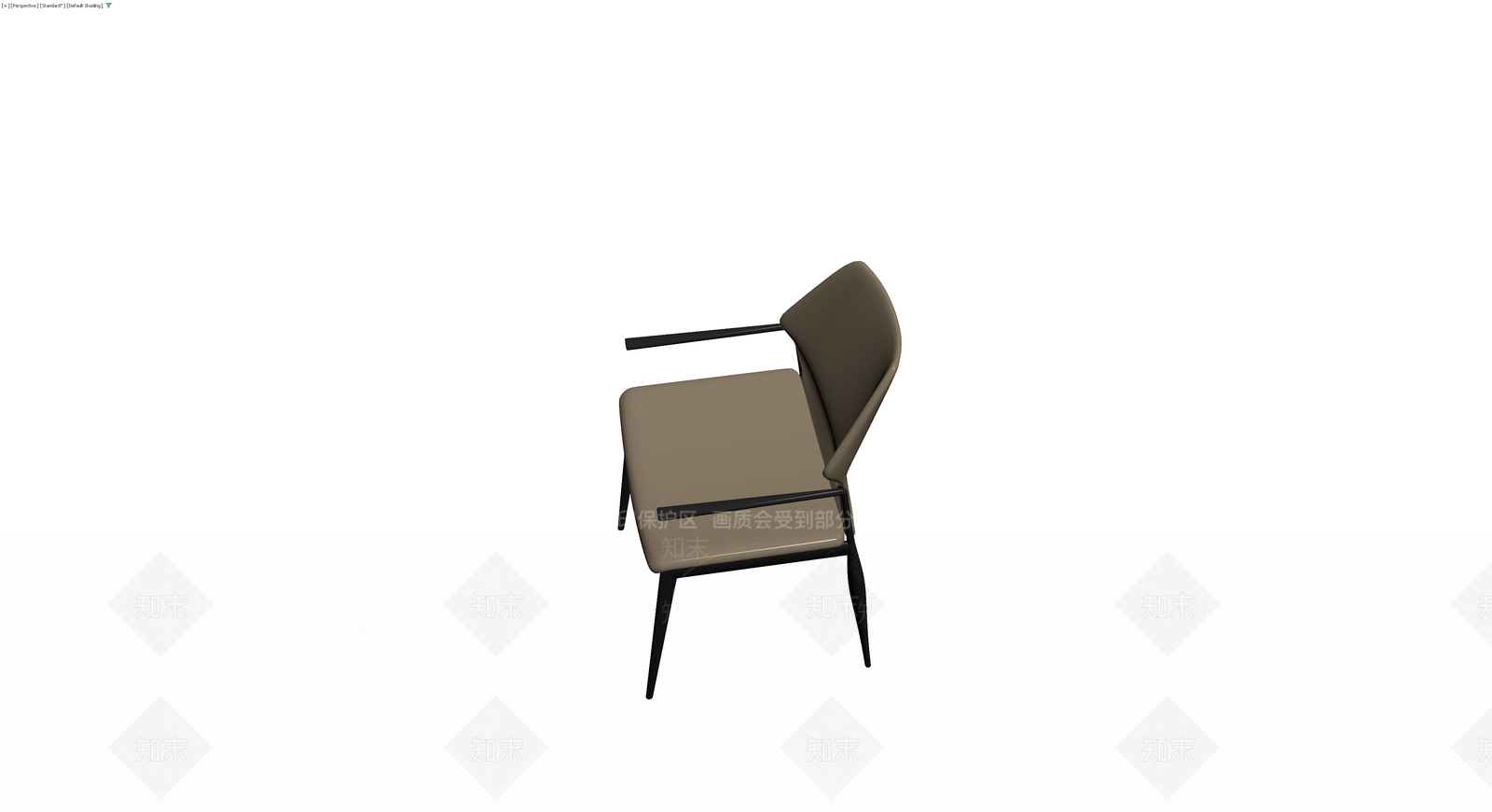 现代风格带扶手餐椅3D模型下载【ID:1230592594】