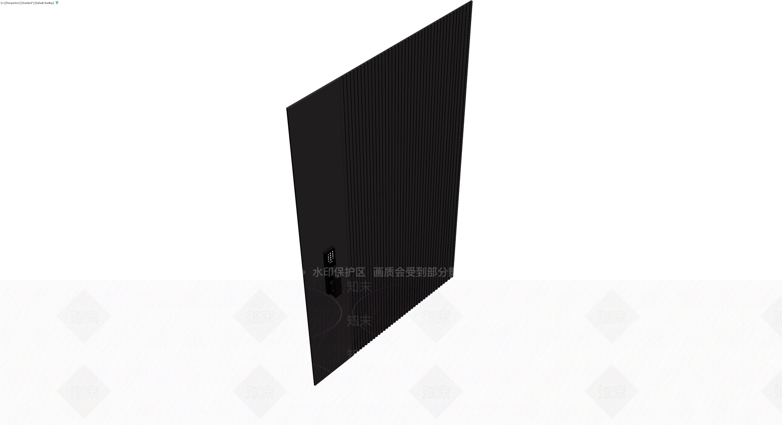 黑色竖纹智能门3D模型下载【ID:1230616720】
