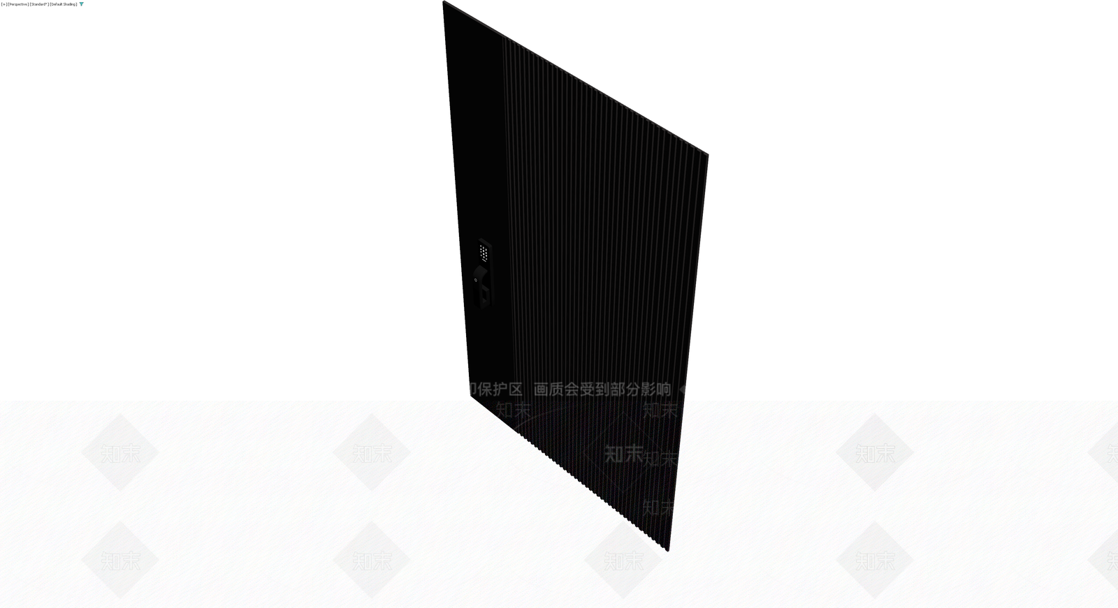 黑色竖纹智能门3D模型下载【ID:1230616720】
