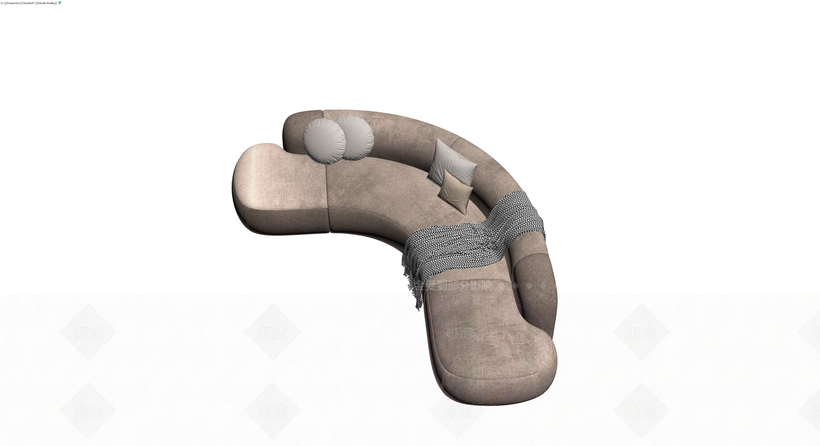 现代弧形组合沙发3D模型下载【ID:1229896296】