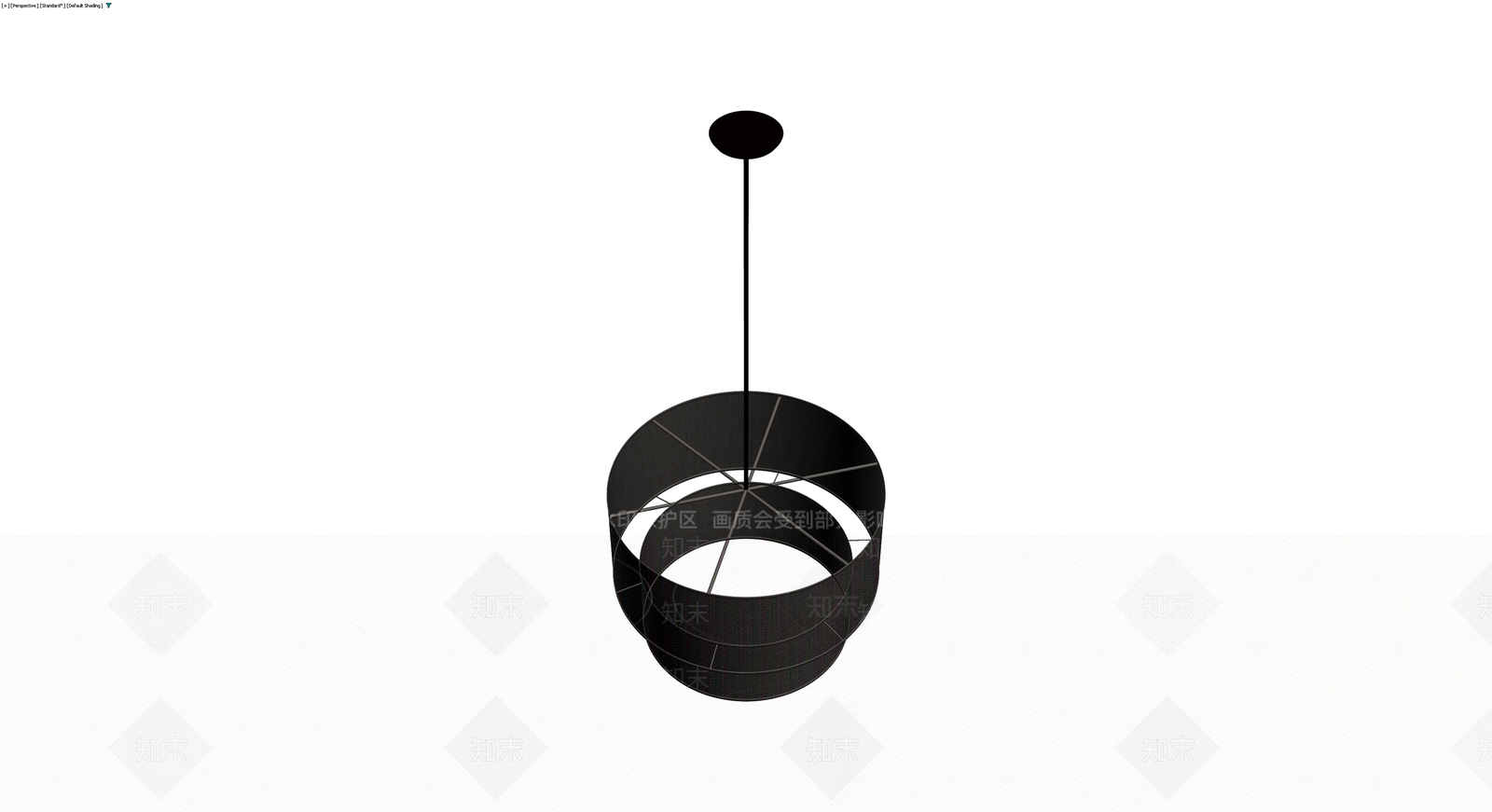 双层环形黑色吊灯3D模型下载【ID:1230656793】