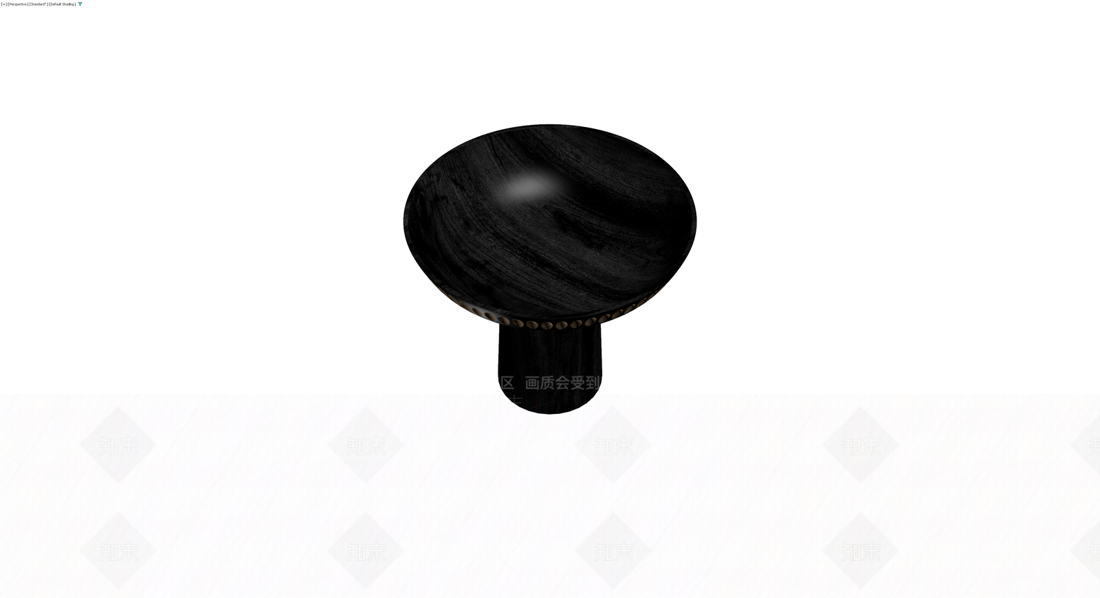 黑色木纹高脚装饰台3D模型下载【ID:1230366748】