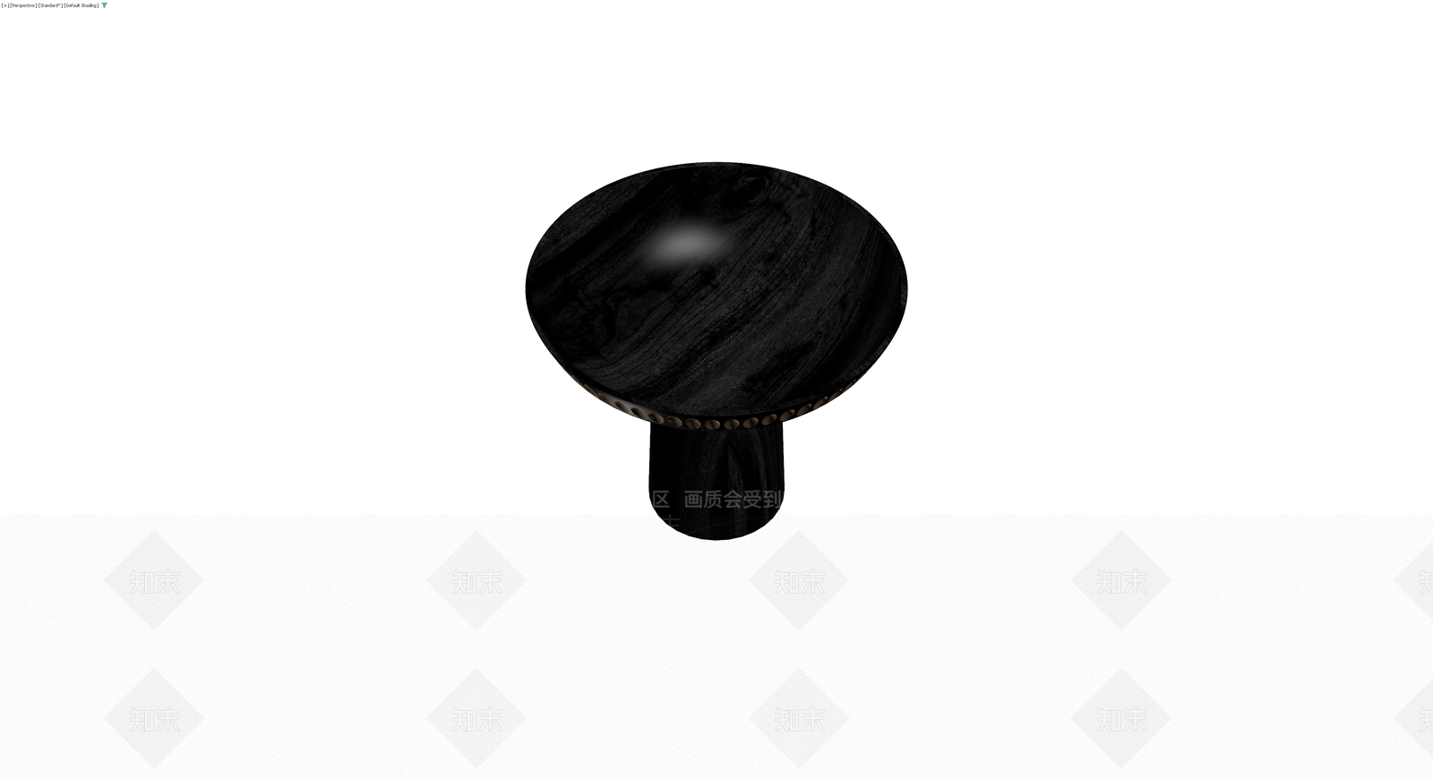 黑色木纹高脚装饰台3D模型下载【ID:1230366748】
