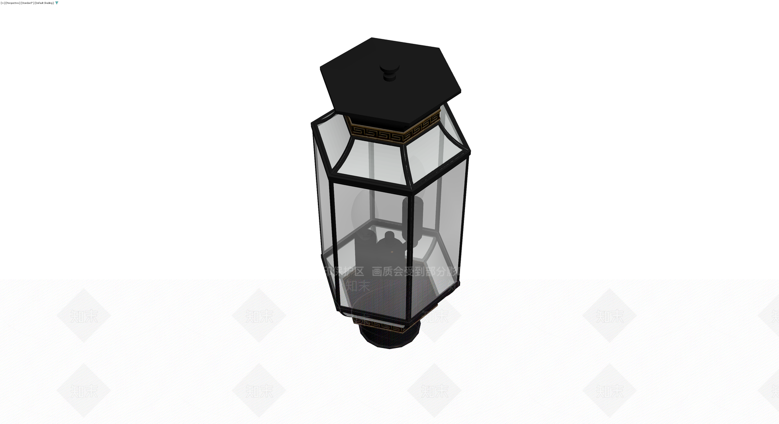 黑色六边形复古壁灯3D模型下载【ID:1230566396】