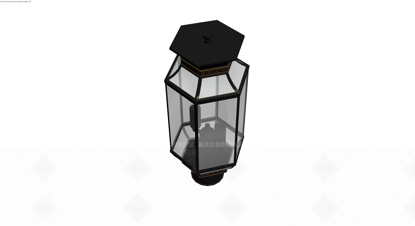 黑色六边形复古壁灯3D模型下载【ID:1230566396】