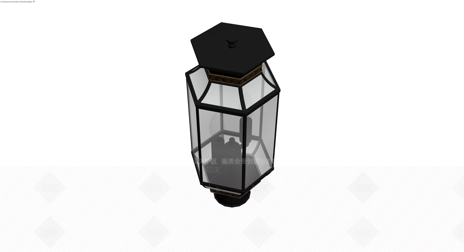 黑色六边形复古壁灯3D模型下载【ID:1230566396】