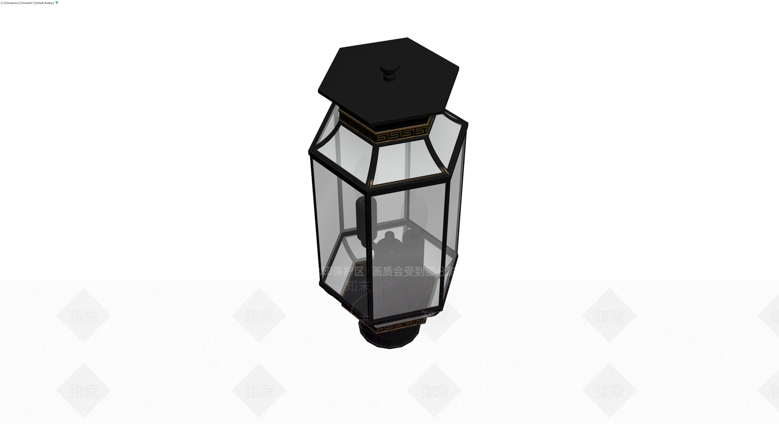 黑色六边形复古壁灯3D模型下载【ID:1230566396】