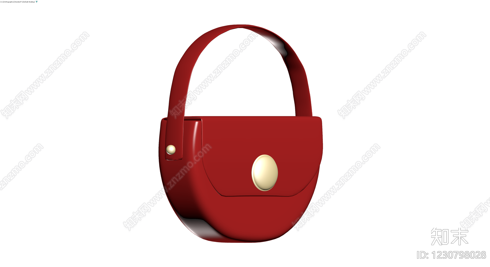 红色复古手提包3D模型下载【ID:1230798028】