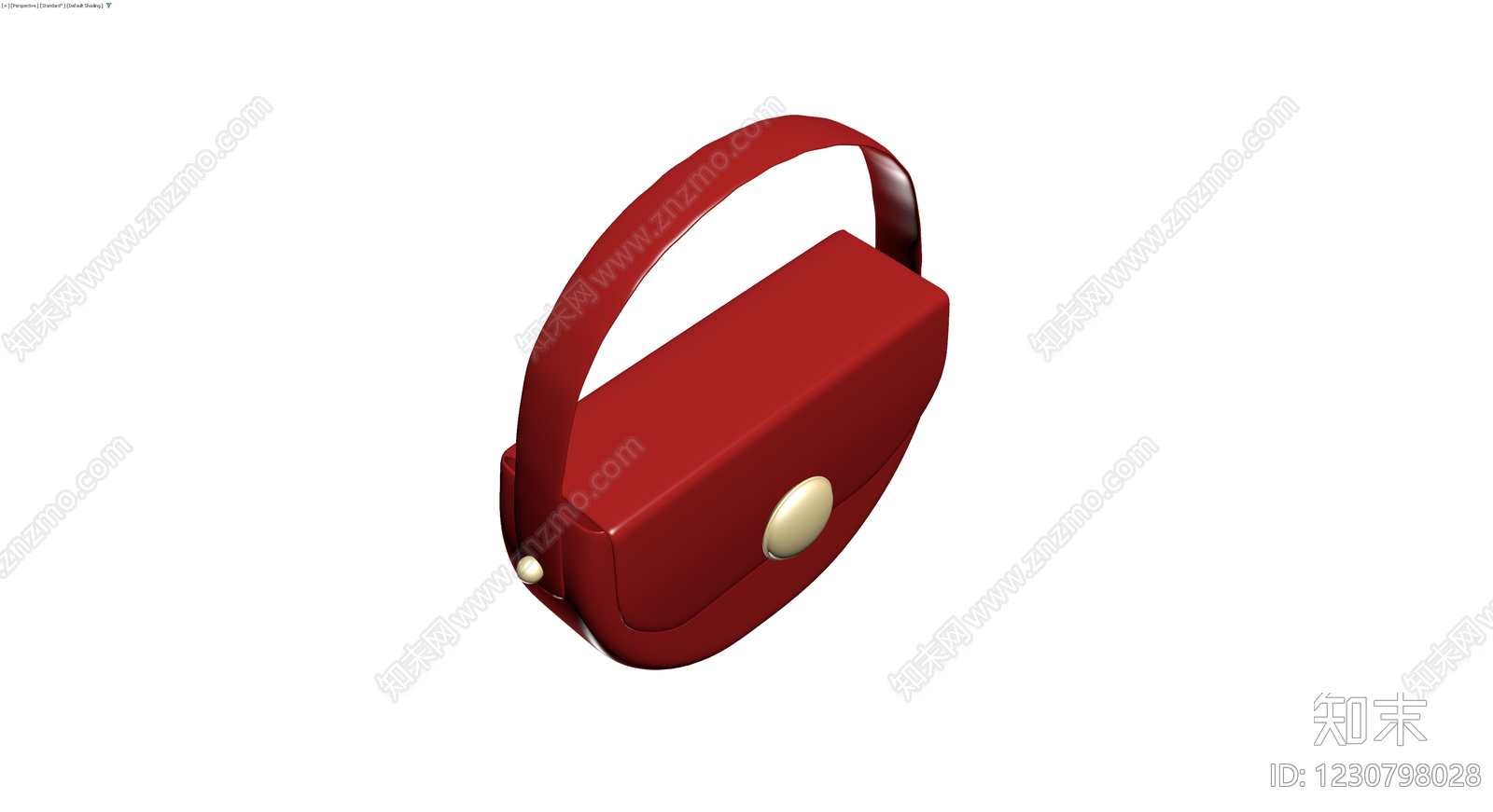 红色复古手提包3D模型下载【ID:1230798028】