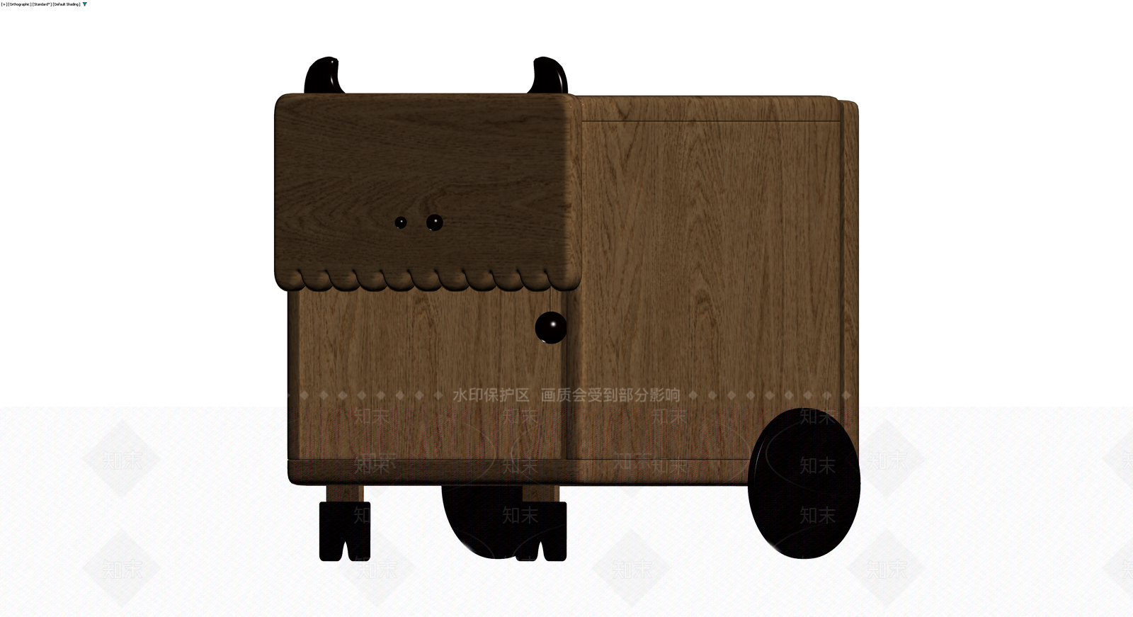 卡通造型木质推车3D模型下载【ID:1230397020】