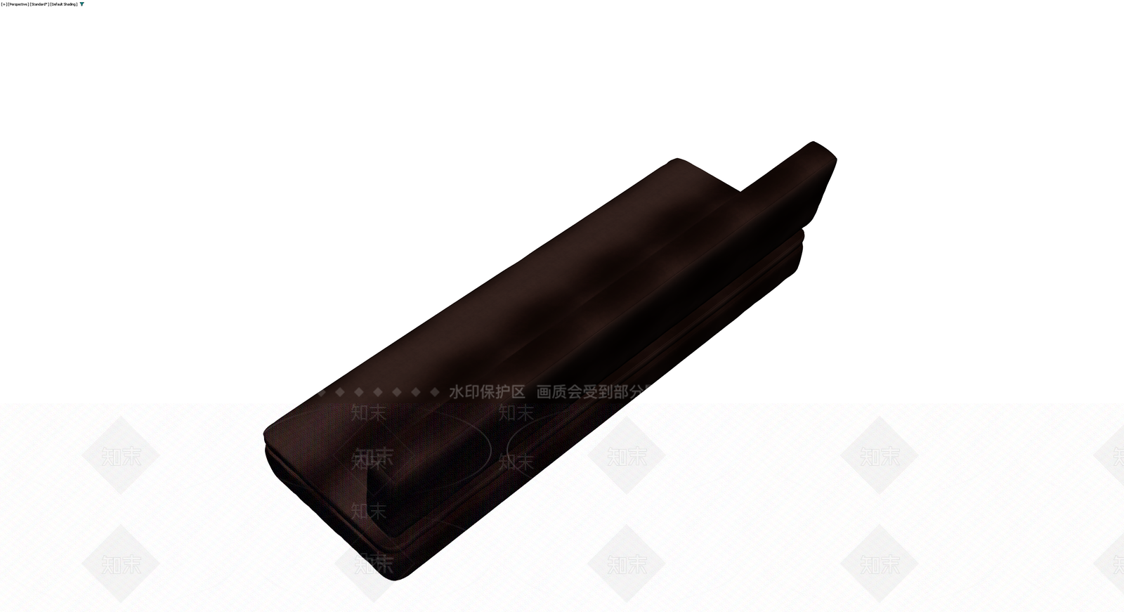 深棕色长条沙发3D模型下载【ID:1230787835】