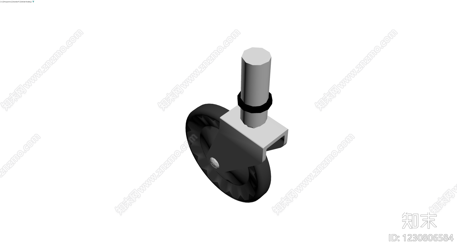 带刹车脚轮组件3D模型下载【ID:1230806584】