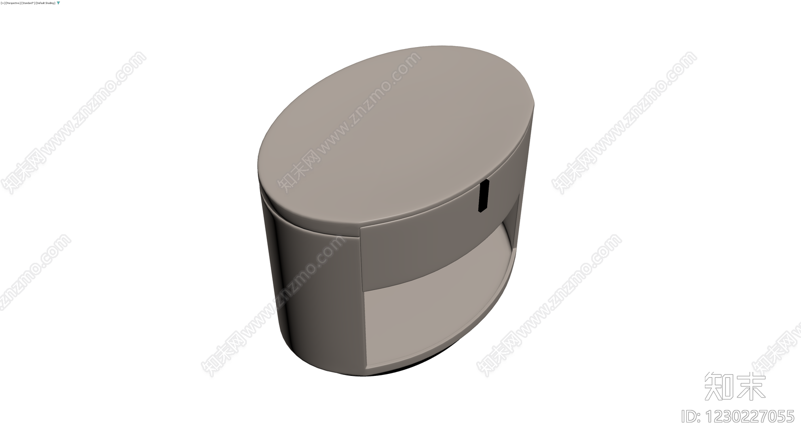 现代风格圆柱床头柜3D模型下载【ID:1230227055】