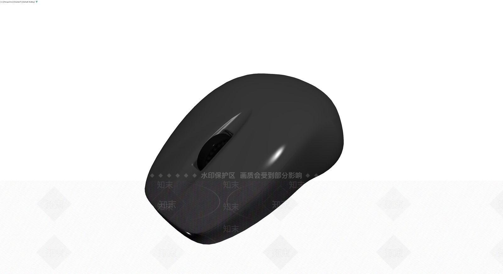黑色人体工学鼠标3D模型下载【ID:1230096390】