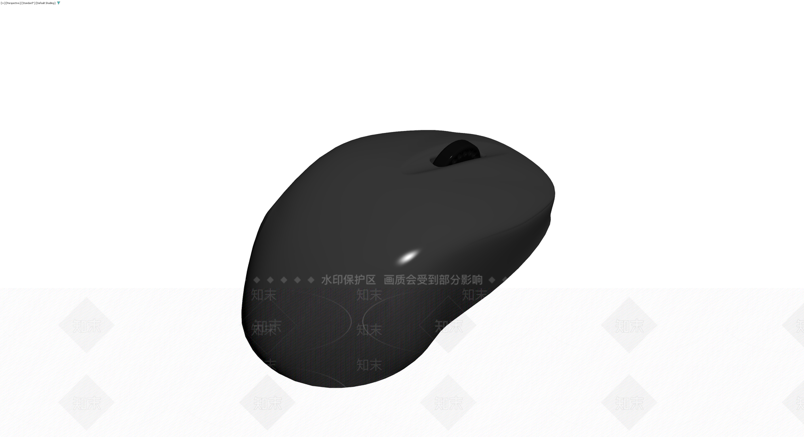 黑色人体工学鼠标3D模型下载【ID:1230096390】