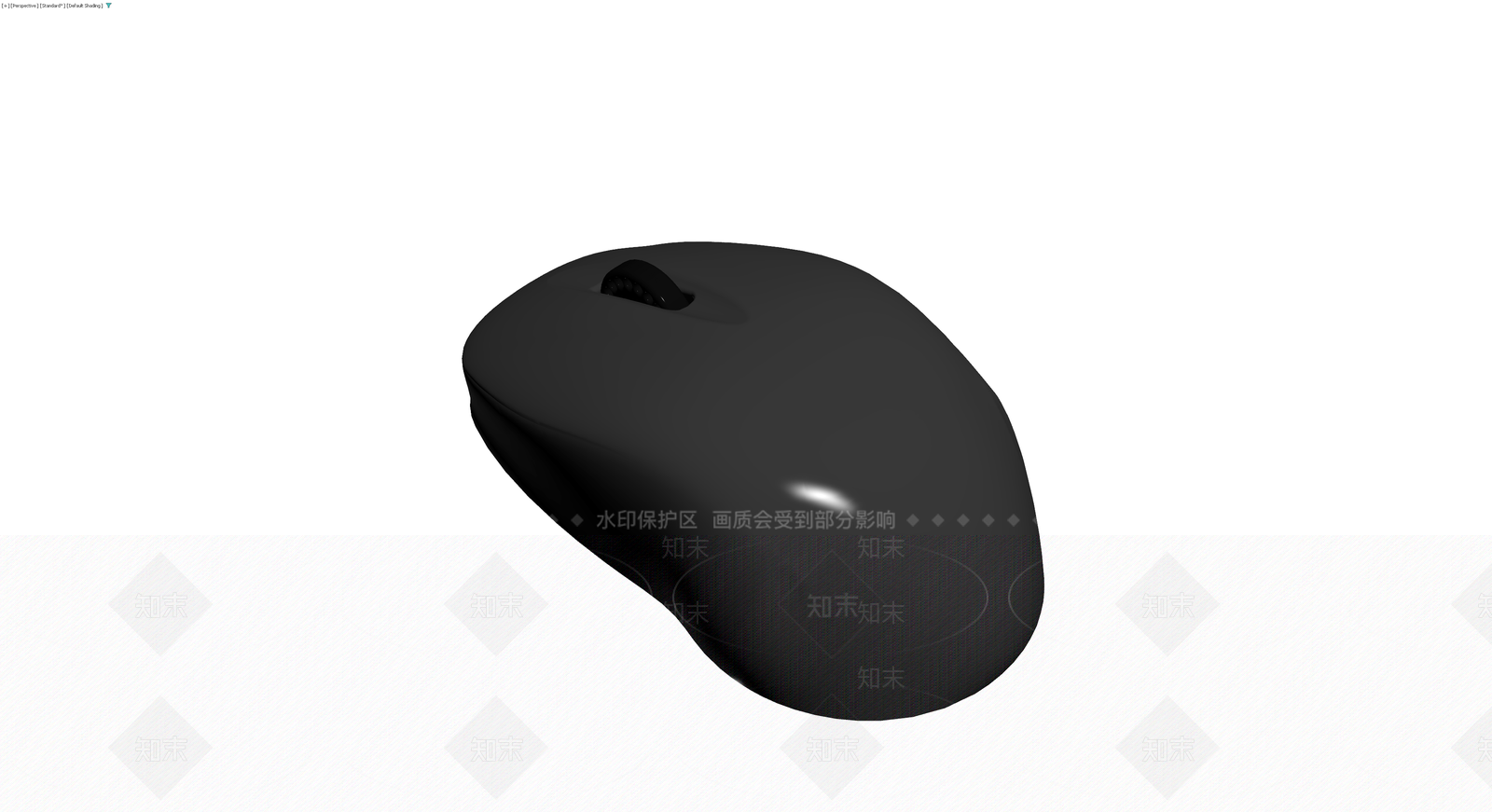 黑色人体工学鼠标3D模型下载【ID:1230096390】