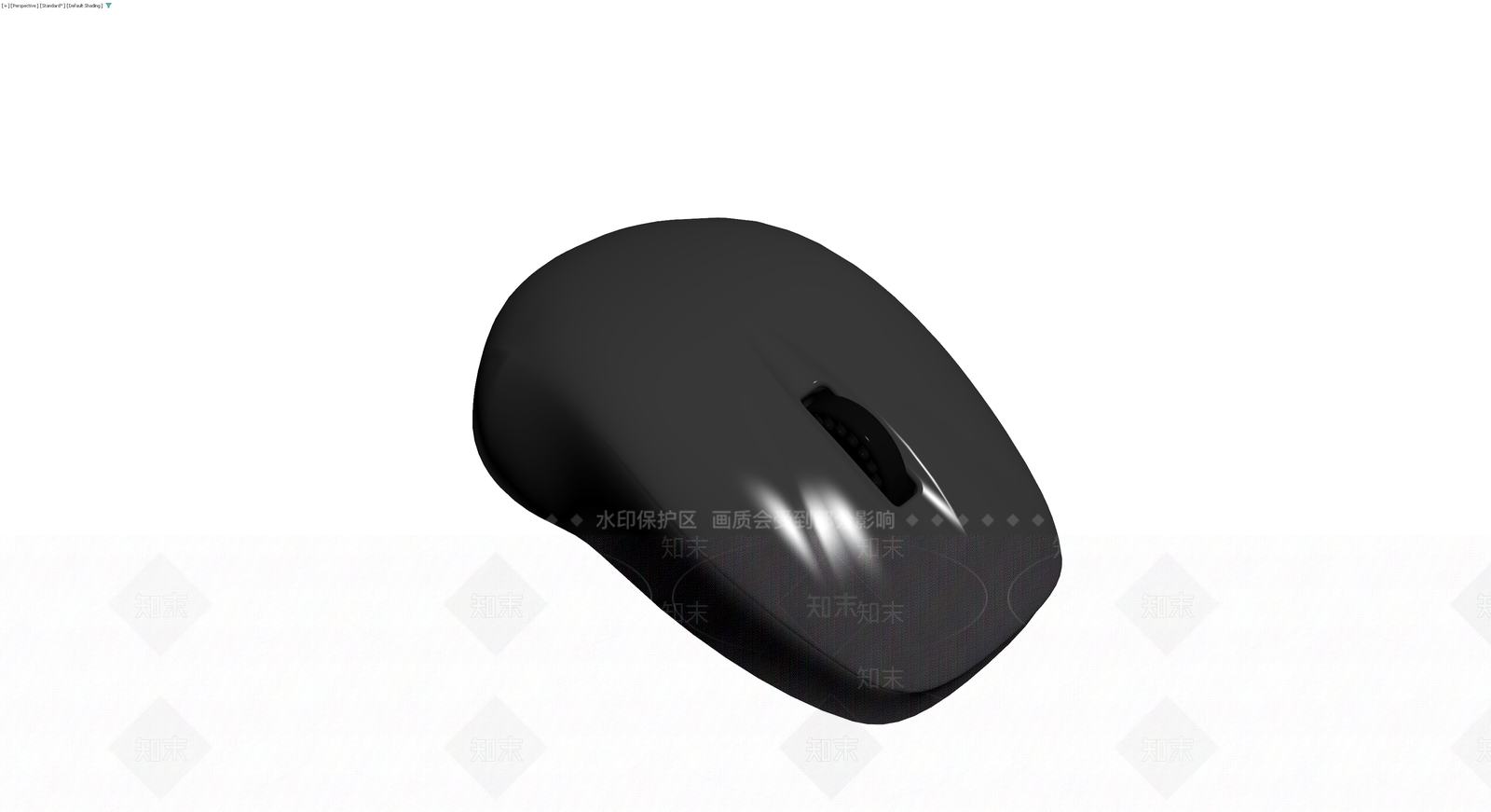 黑色人体工学鼠标3D模型下载【ID:1230096390】
