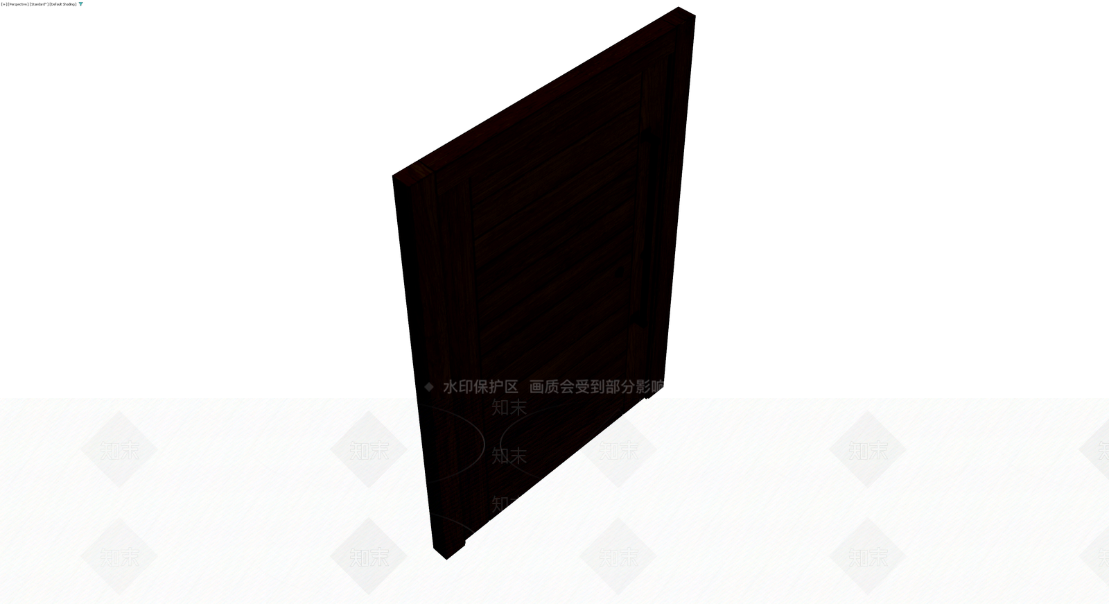 深色木质平开门3D模型下载【ID:1229903929】