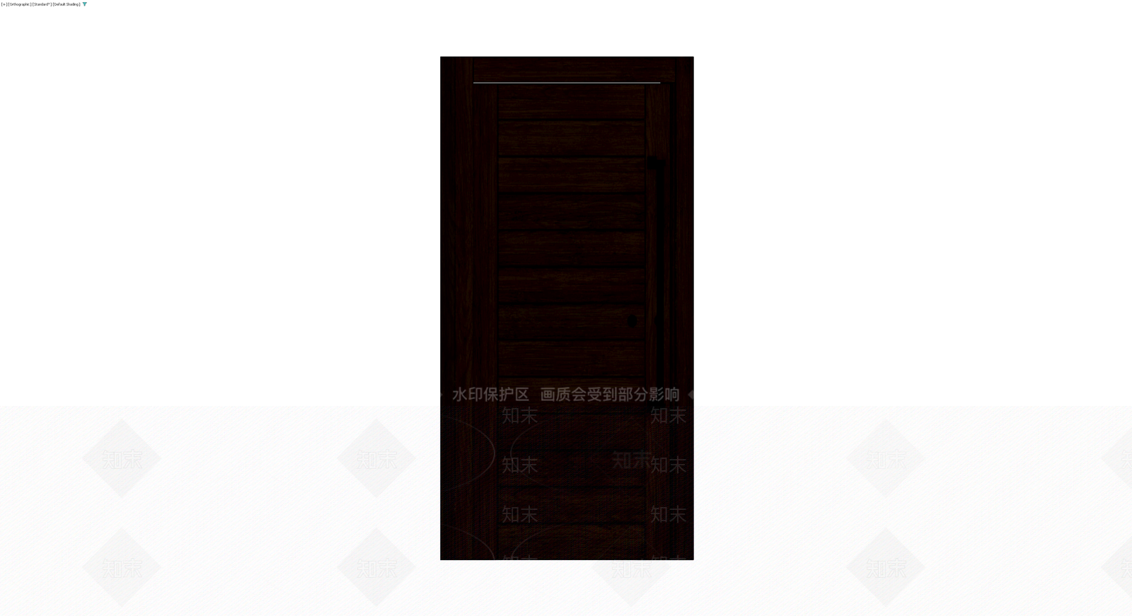 深色木质平开门3D模型下载【ID:1229903929】